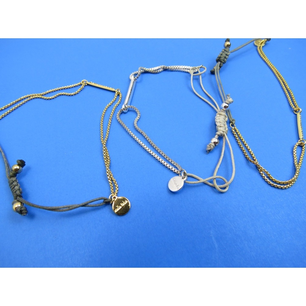 Stella & Dot Harmony Wishing Bracelet Silver and Gold Tone Color [3 Pack]